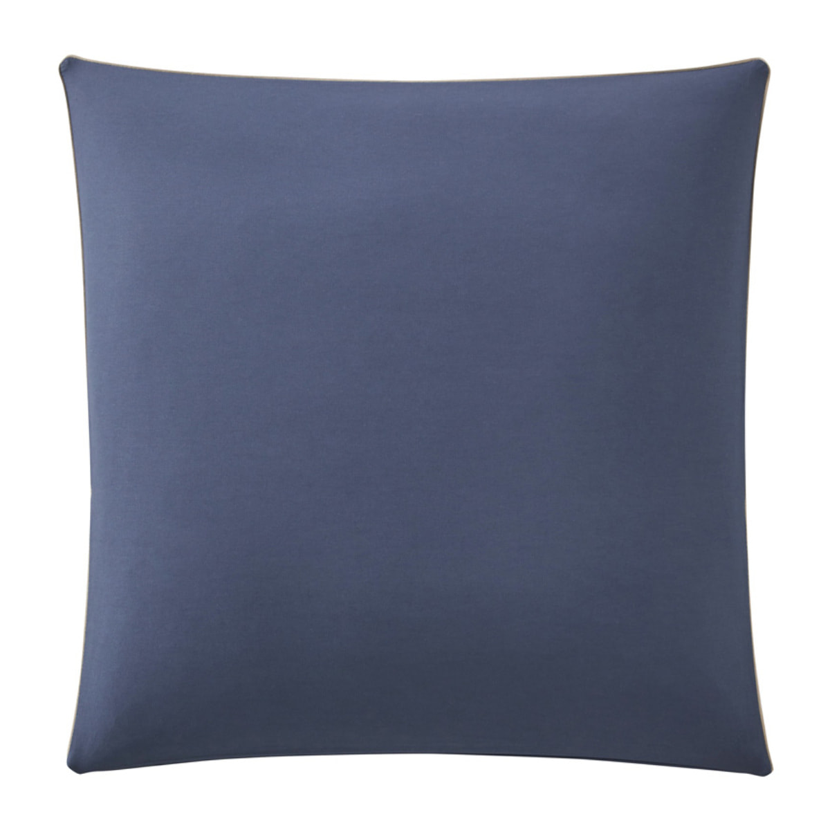 Taie d'oreiller bicolore en coton, BONS JOURS, Bleu Nocturne/ Bleu Denim