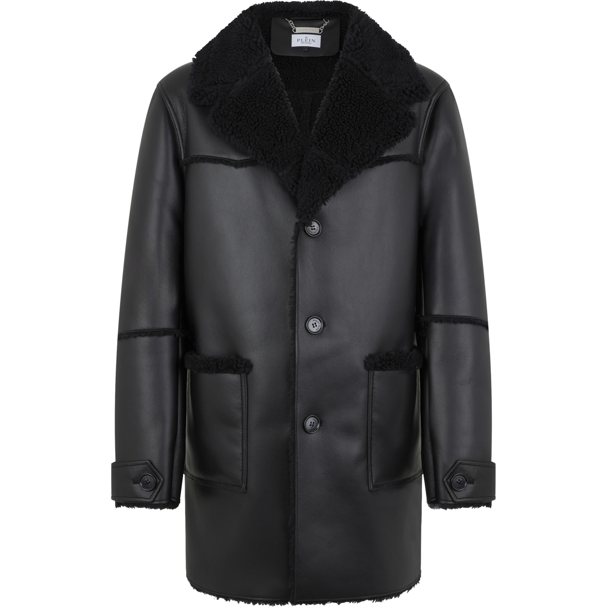PHILIPP PLEIN Long Eco Shearling Jacket