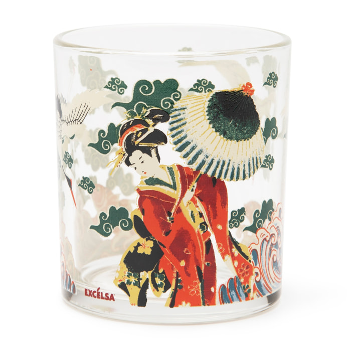 Set 6 Bicchieri Excelsa – Kimono, Vetro Multicolore