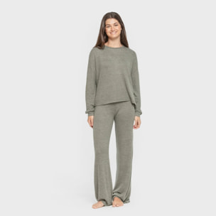 Pijama angorina liso verde