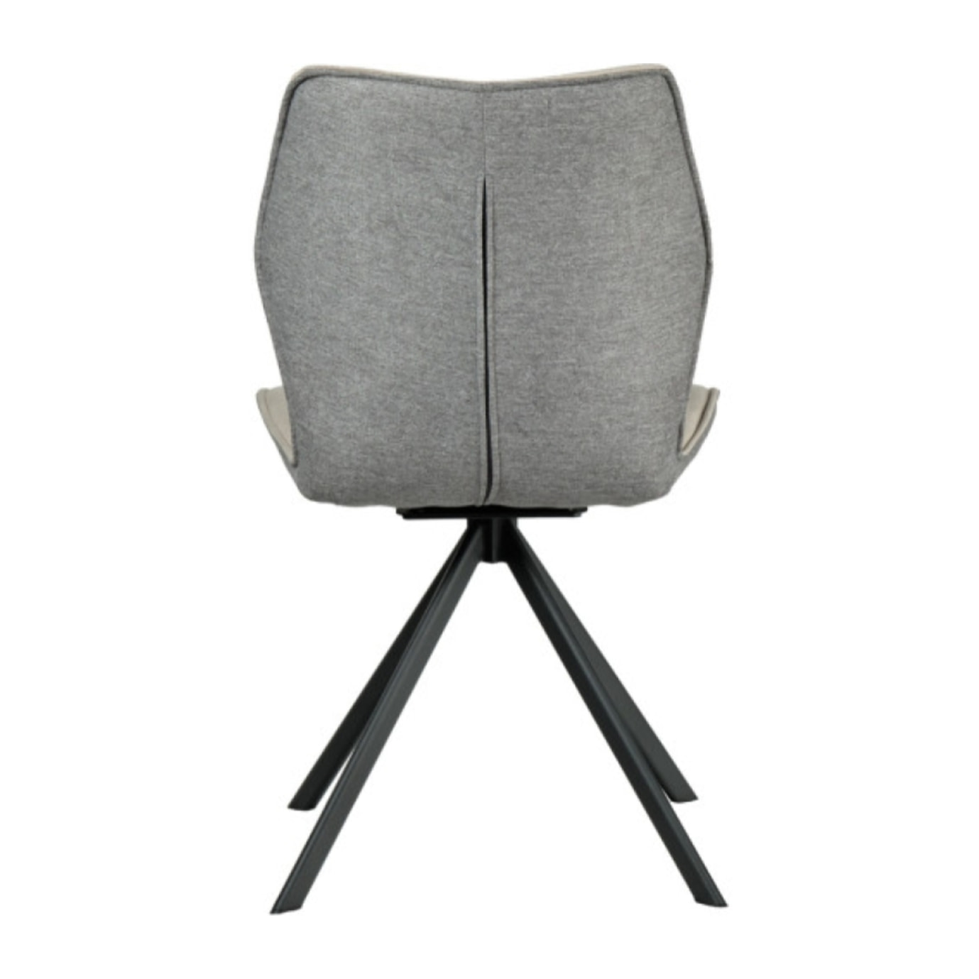 Chaise rotative 360° bicolore en velours et tissu & pieds en métal - 3 coloris - FLORENCE