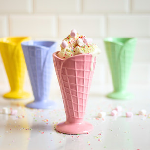 Lot de 4 coupes cône à glaces, GELATERIA