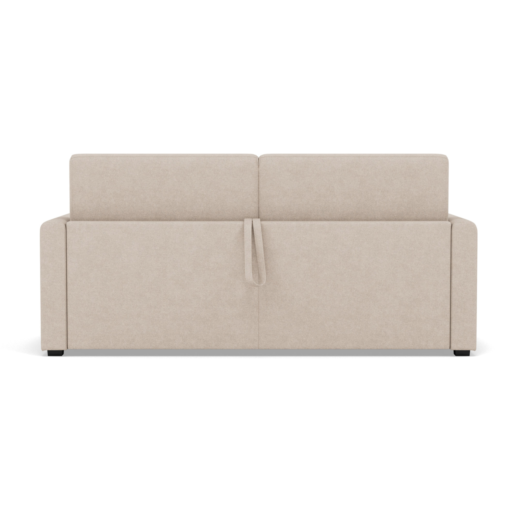 Julia - canapé 3 places convertible couchage quotidien matelas 18 cm en tissu - Beige