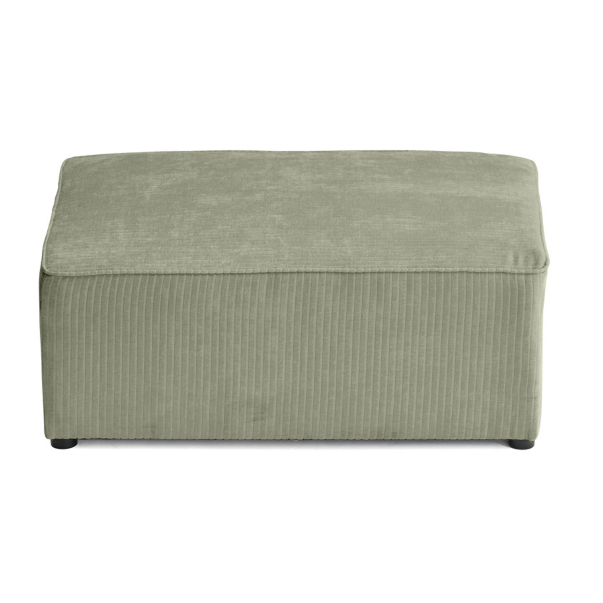Topaze - pouf - en velours côtelé plat - Vert sauge
