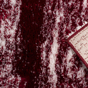 Tapis shaggy tissé motif faux uni HESO