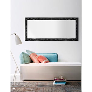 Espejo rectangular Crackie poliestireno negro 143x63x2 cm