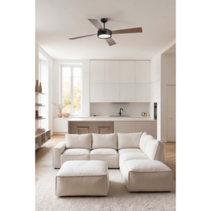 HYDRA L LED Ventilatore a soffitto nero/noce