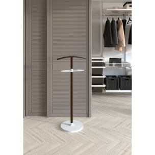 Galán de noche Suède wengué y blanco 109x46x34 cm