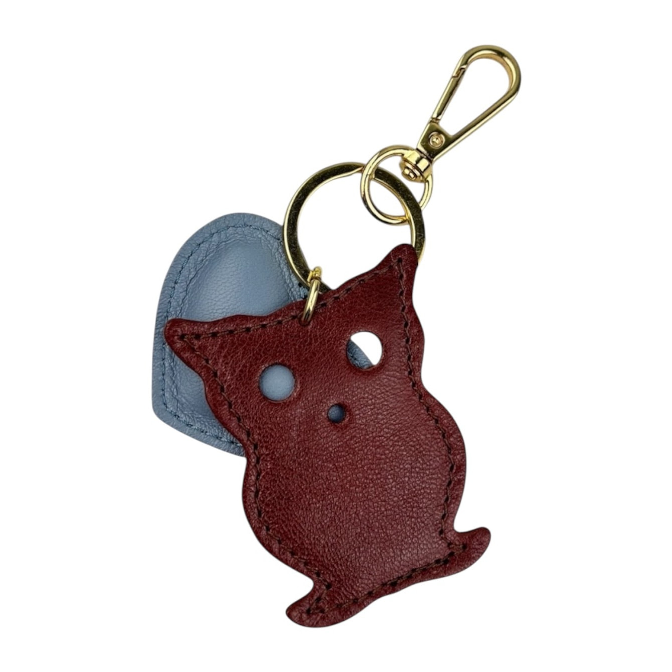 Portachiavi cuore celeste Cheval Firenze gufo bordeaux