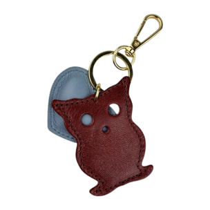 Portachiavi cuore celeste Cheval Firenze gufo bordeaux