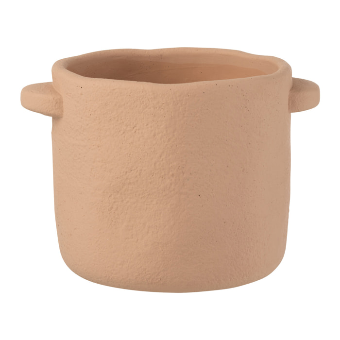 J-Line cache-pot Gustave - ciment - brun clair - large - Ø 20 cm