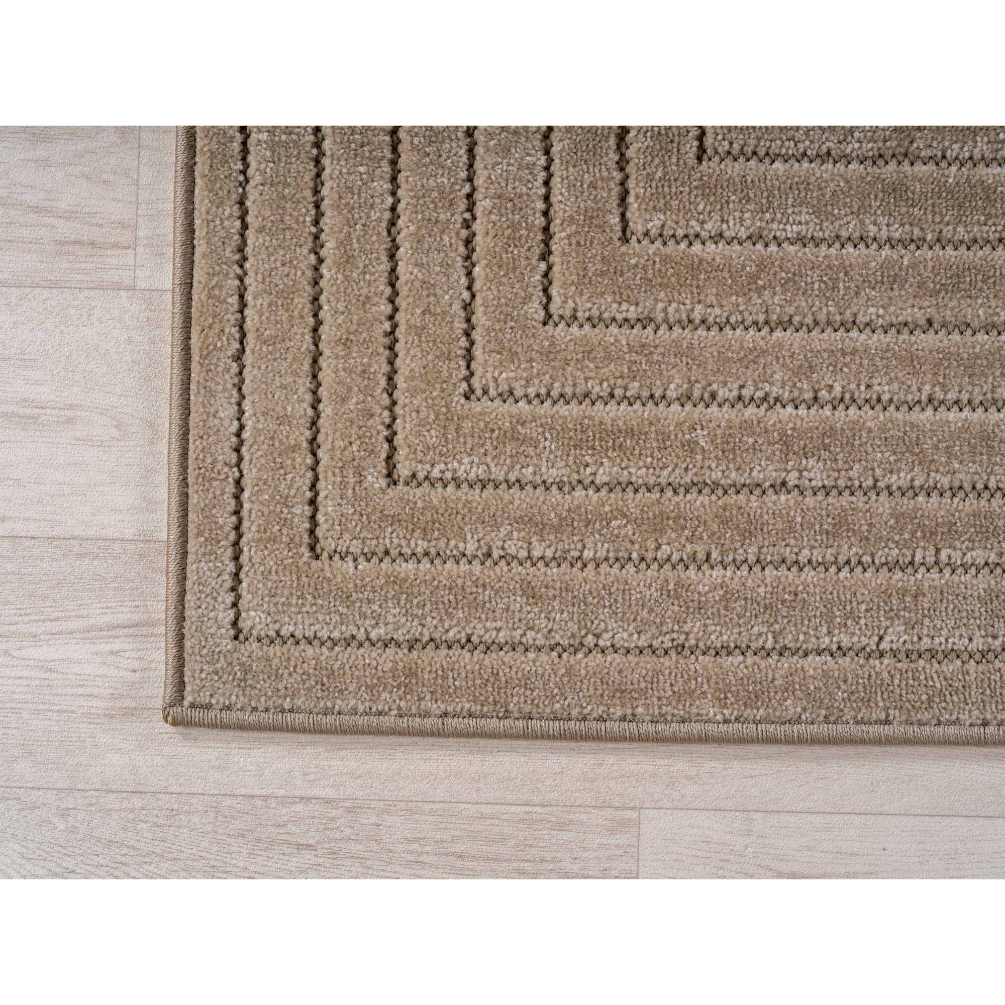 ALVORA - Tapis intérieur/extérieur beige à motif graphique