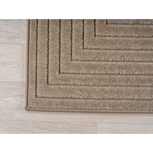 ALVORA - Tapis intérieur/extérieur beige à motif graphique