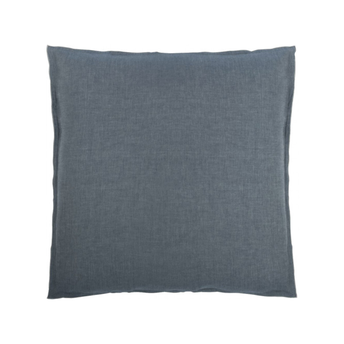 Lot de 2 taies d'oreiller en coton chambray gris 63x63cm - FRIOUL