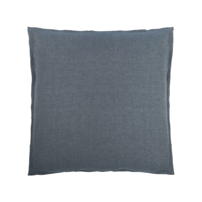 Lot de 2 taies d'oreiller en coton chambray gris 63x63cm - FRIOUL
