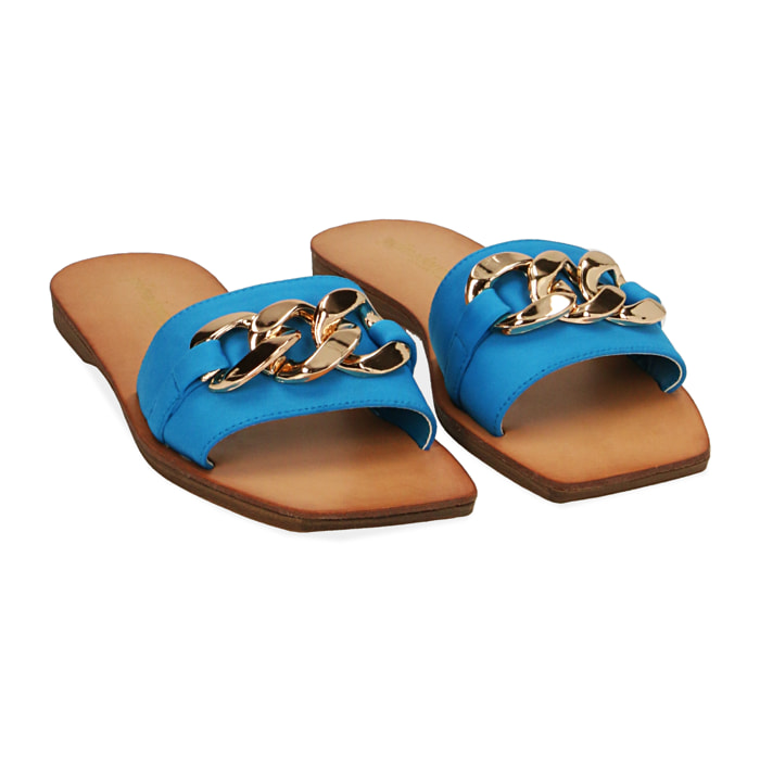 Chanclas licra turquesa