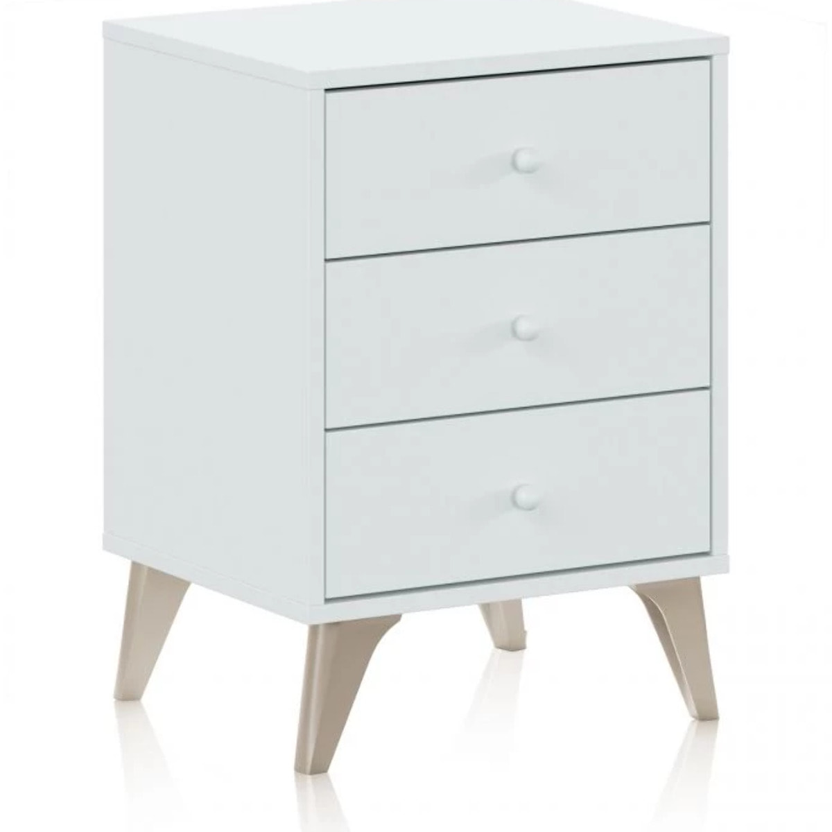 Mesita de noche Iconic Blanco Artik (Blanco Mate)