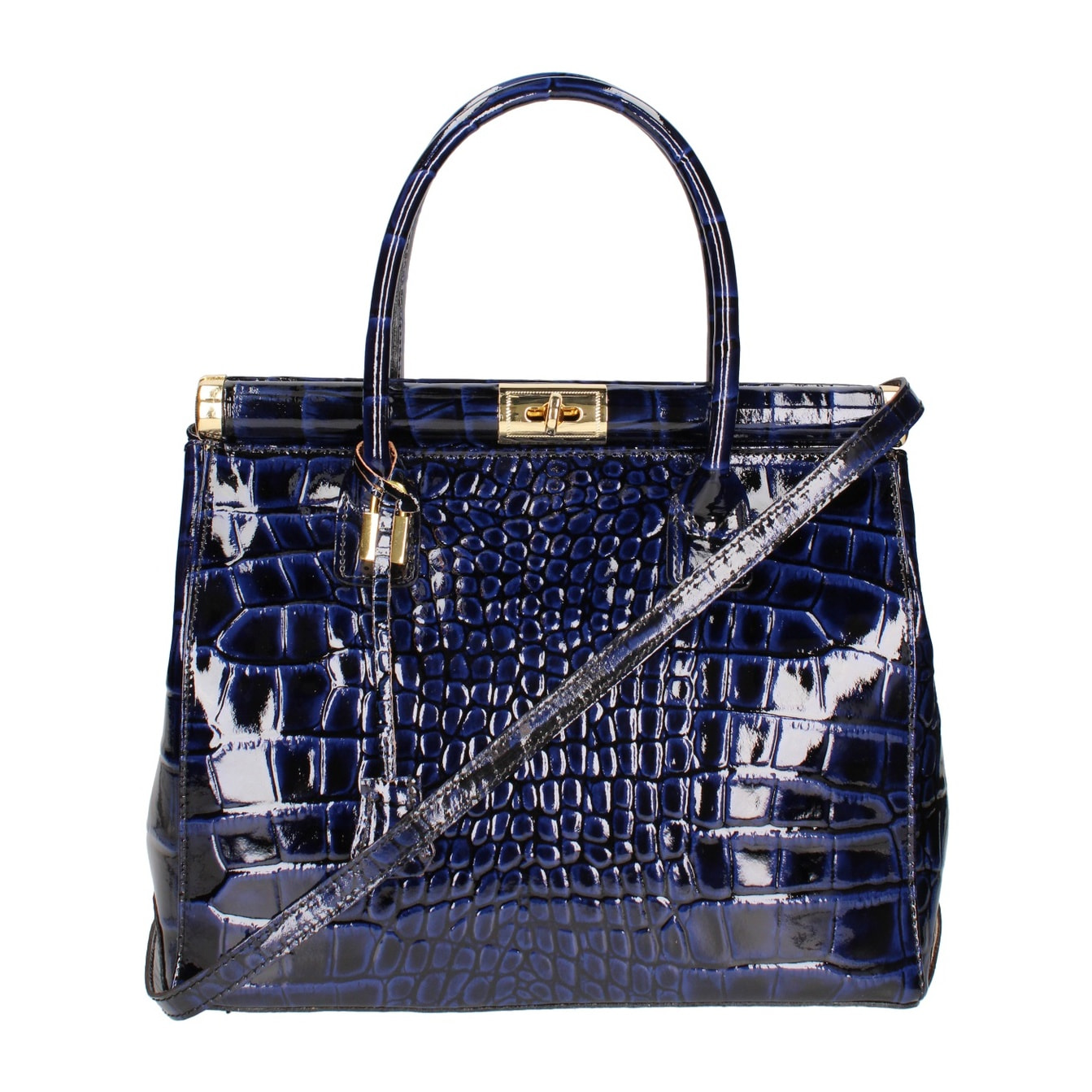 Borsa a mano da donna - Modello Delfina - Vera pelle - 32.0 x 28.0 x 15.0 cm