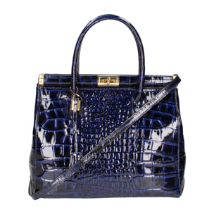 Borsa a mano da donna - Modello Delfina - Vera pelle - 32.0 x 28.0 x 15.0 cm
