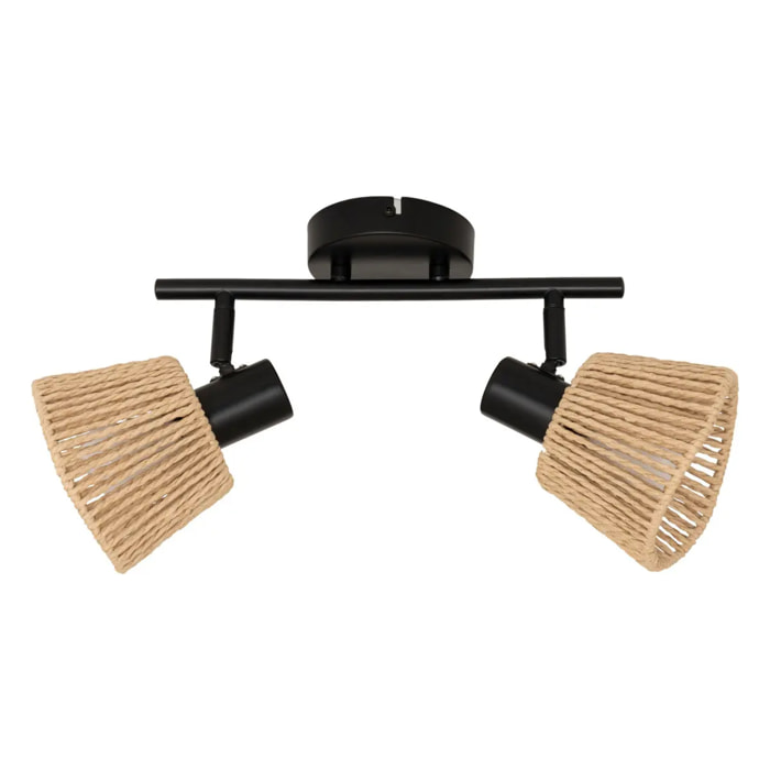 Applique murale plafonnier Myha beige 28x15cm