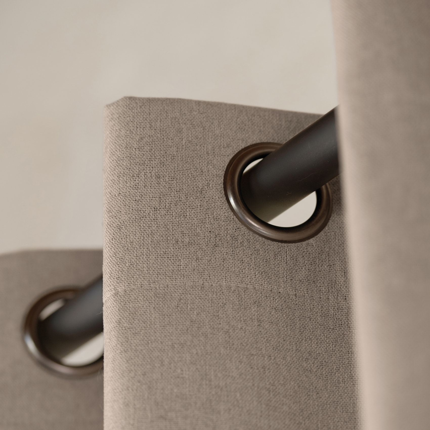 Rideau mobil home 100% occultant fenêtres et baies vitrées - Taupe