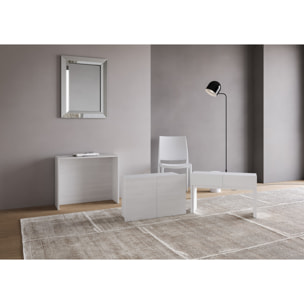 Bancs inférieur et supérieur extensible 26x72/300 cm Evolve Frêne Blanc rallonges internes