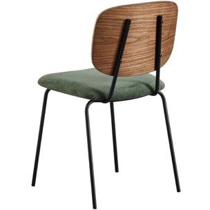 Lot de 2 chaises en velours côtelé - NAYA