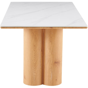 Table à manger 8 couverts en céramique effet Marbre - KAOLIN