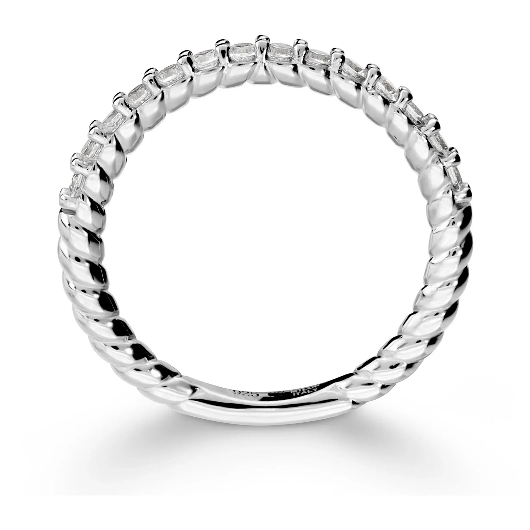 Anello Veretta in Argento 925 con Cubic Zirconia