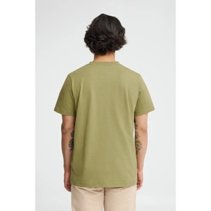 Camiseta verde hoja de manga corta con bordado Established 2012 Polo Club