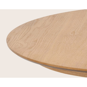Freya - table à manger ronde extensible - effet bois - 4 à 8 personnes - Bois