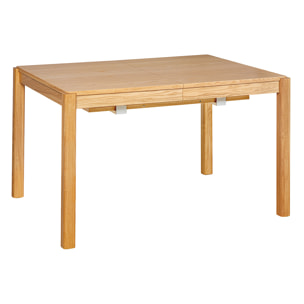 Table à manger extensible rallonges intégrées en bois clair chêne rectangulaire L125-238 cm AGALI