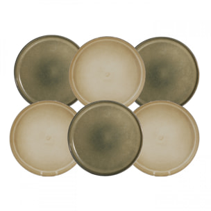 Lot de 6 grandes assiettes, TERRALHA