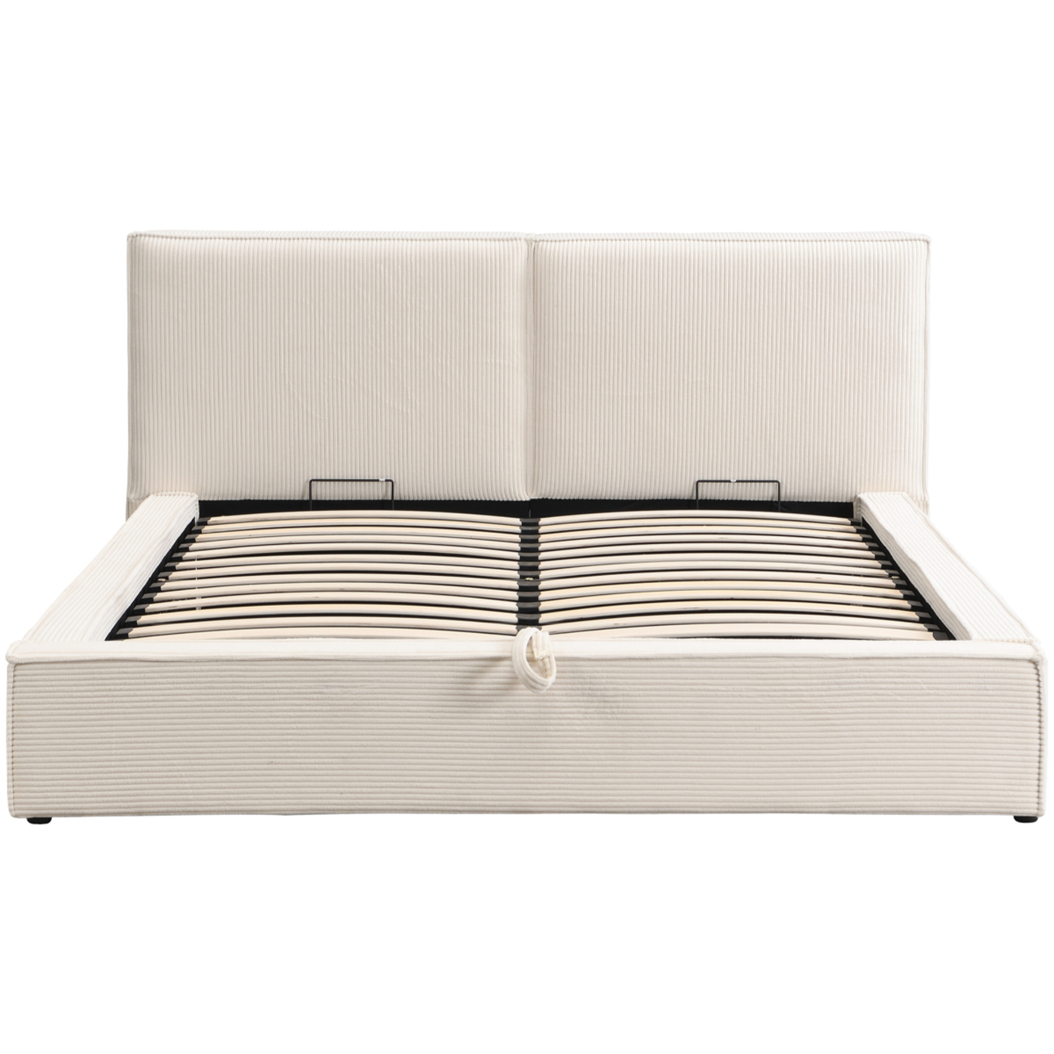 Lit coffre avec tête de lit en velours côtelé - ARNO