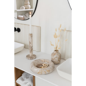 J-Line bougeoir Marbre - pierre - beige - set de 3