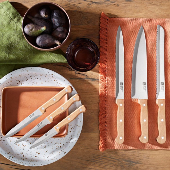 Artisan Bois - Set 6 couteaux de cuisine