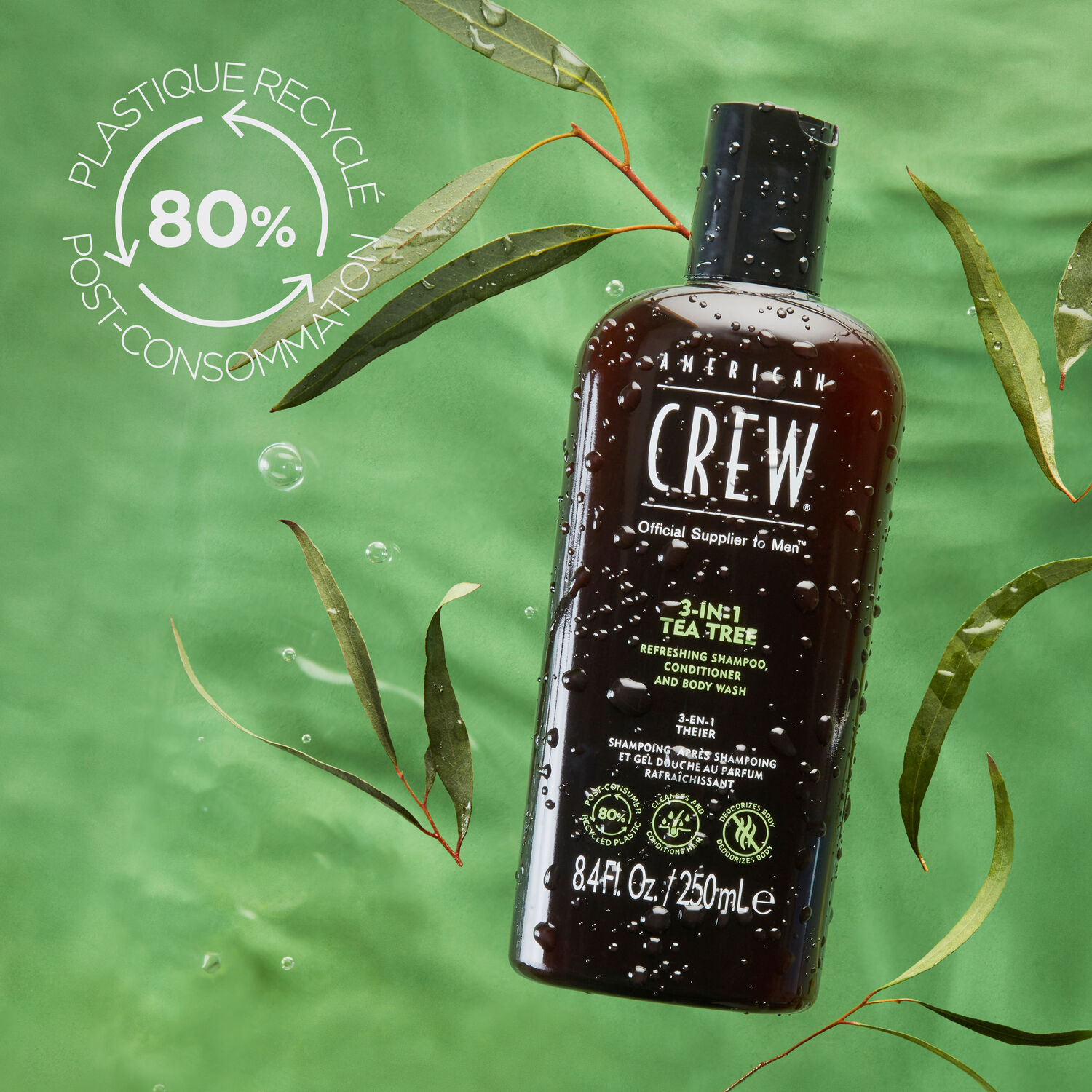 3-en-1 Arbre à Thé - Shampoing 3 en 1 Revitalisant et Hydratant