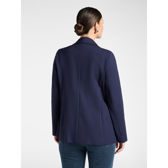 Elena Mirò - Blazer misto viscosa monopetto - Blu