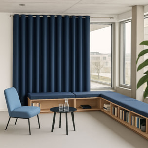 Rideau occultant ignifugé M1 non feu - Bleu Encre