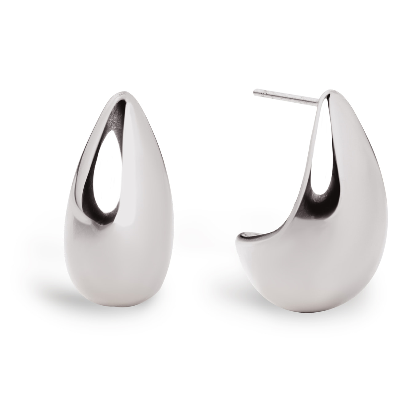 Orecchino Drop in Acciaio
