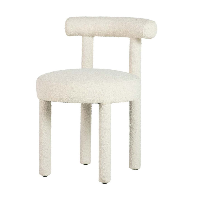 Silla Madera Arce Boucle Blanca 49x52x75 Cm
