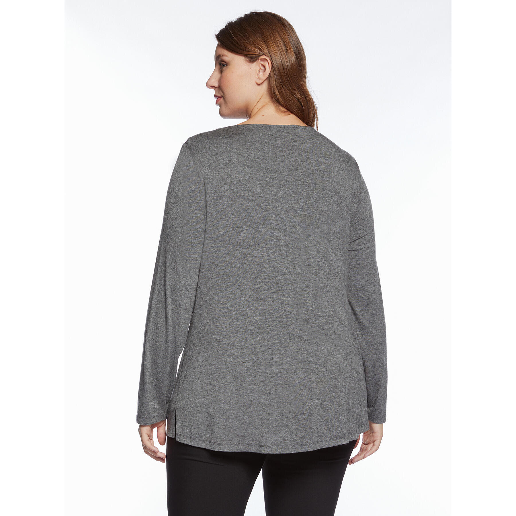 Fiorella Rubino - T-shirt con scollo morbido - Grigio