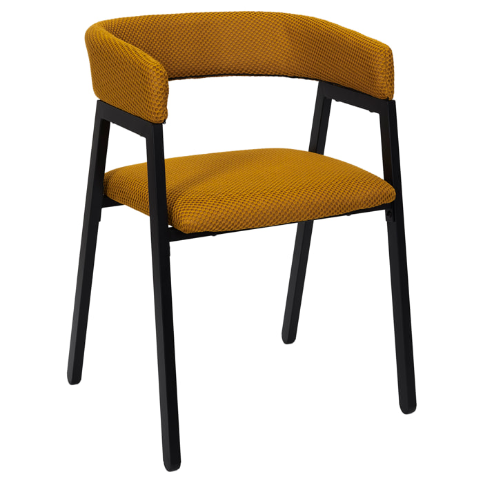 Fauteuil Design Atome Jaune - Lot De 2