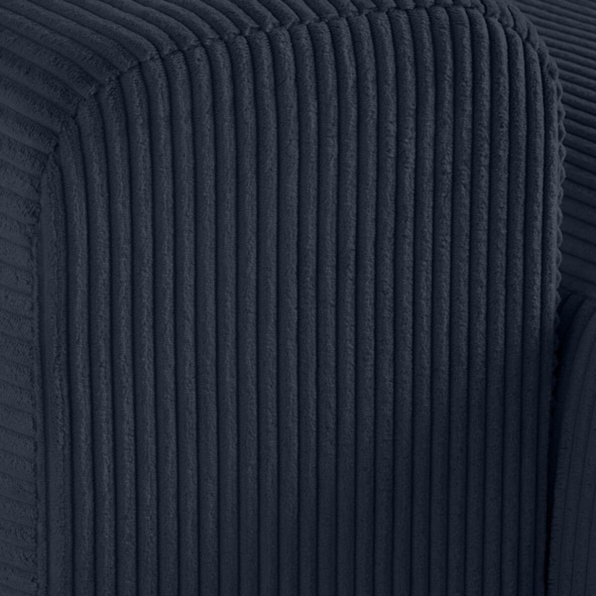 Garance - canapé modulable d'angle droit - 8 places - en velours côtelé - Bleu nuit