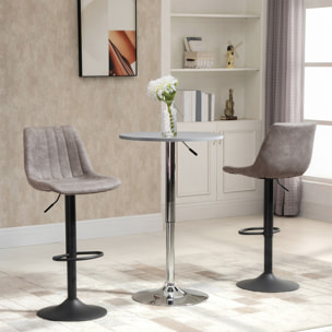 Lot de 2 tabourets de bar – Style vintage – Réglables et pivotants