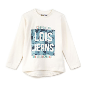 Camiseta felpa print eco camuflaje Lois.