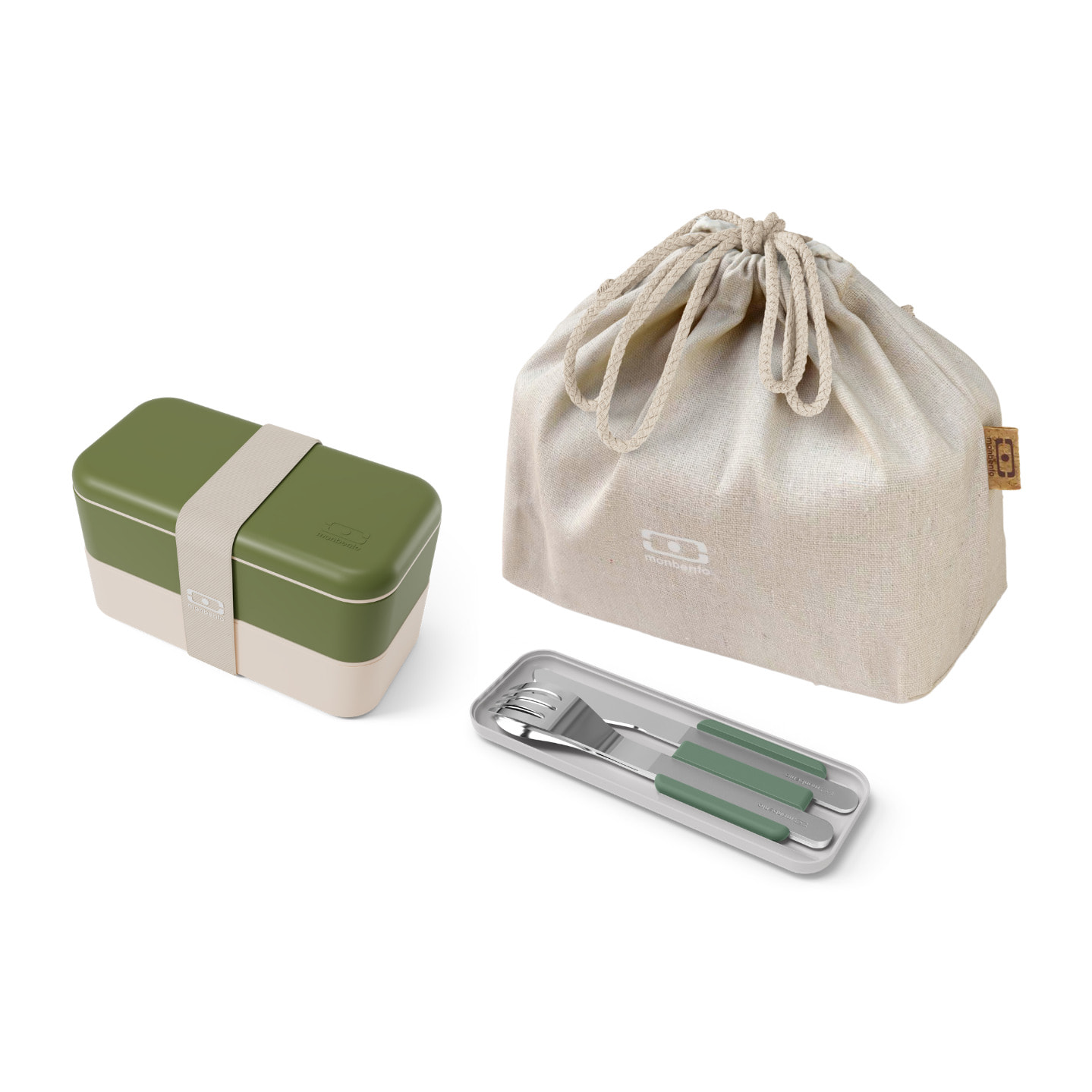 Set repas lunch box 2 étages 1L + Accessoires