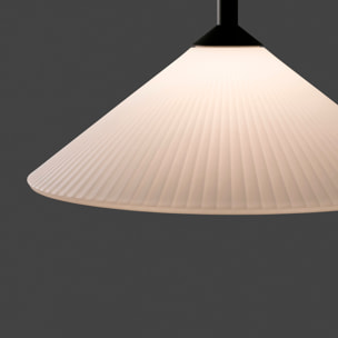 SAIGON OUT R55 Lampe suspension grise/blanche mat