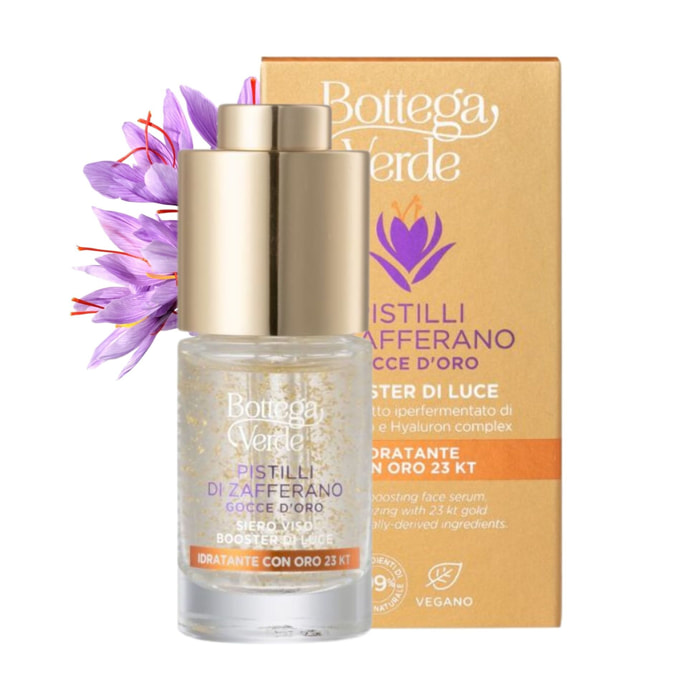 Pistilli di Zafferano - Gocce d'Oro - Siero viso booster di luce