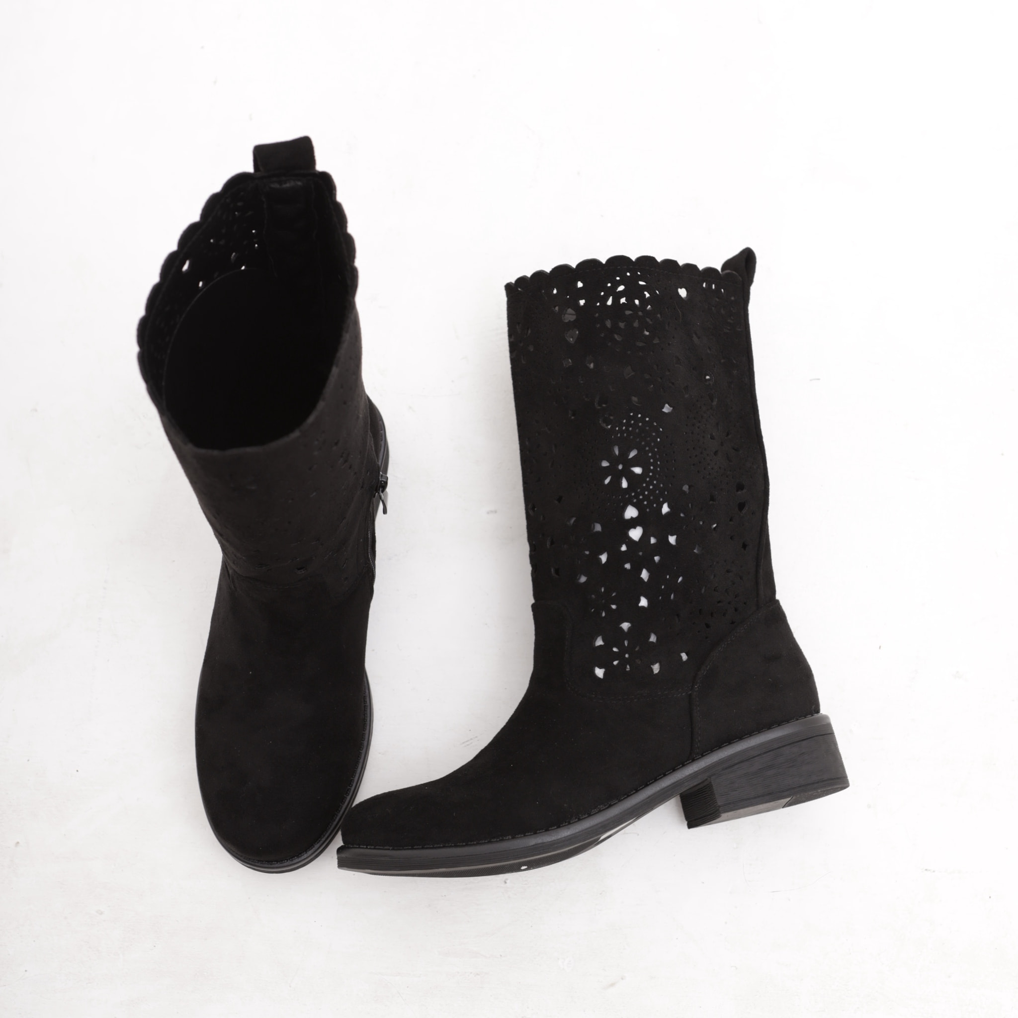 STIVALETTI TRAFORATI CHOCOLA' NERO